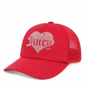 JUICY COUTURE Red Heart Baseball Cap.